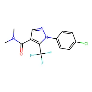 1-(4-chlorophenyl)-N,N-dimethyl-5-(trifluoromethyl)pyrazole-4-carboxamide structure