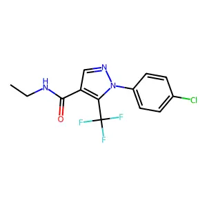 1H-Pyrazole-4-carboxamide, 1-(4-chlorophenyl)-N-ethyl-5-(trifluoromethyl)- structure