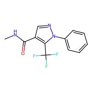 N-methyl-1-phenyl-5-(trifluoromethyl)pyrazole-4-carboxamide structure