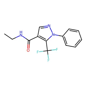 1H-Pyrazole-4-carboxamide, N-ethyl-1-phenyl-5-(trifluoromethyl)- structure