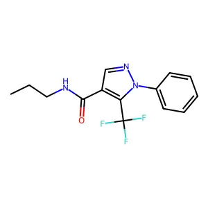 1-phenyl-N-propyl-5-(trifluoromethyl)pyrazole-4-carboxamide structure