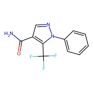 1-Phenyl-5-(trifluoromethyl)pyrazole-4-carboxamide structure