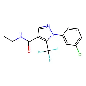 1H-Pyrazole-4-carboxamide, 1-(3-chlorophenyl)-N-ethyl-5-(trifluoromethyl)- structure