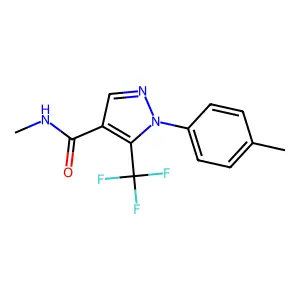 N-methyl-1-(4-methylphenyl)-5-(trifluoromethyl)pyrazole-4-carboxamide structure