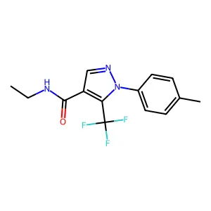 1H-Pyrazole-4-carboxamide, N-ethyl-1-(4-methylphenyl)-5-(trifluoromethyl)- structure