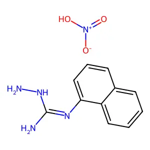 Hydrazinecarboximidamide, N-1-naphthalenyl-, mononitrate structure