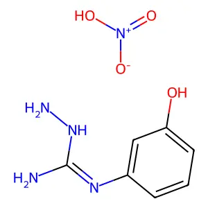1-Amino-2-(3-hydroxyphenyl)guanidine nitrate structure