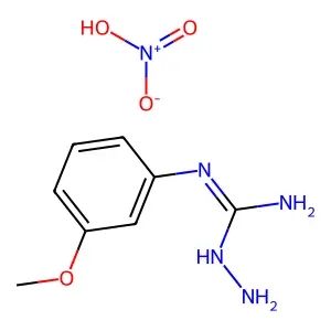 Hydrazinecarboximidamide, N-(3-methoxyphenyl)-, mononitrate structure