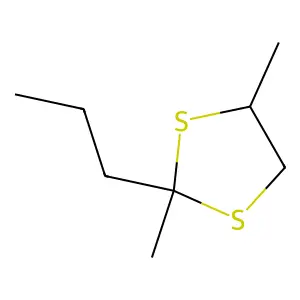 2,4-二甲基-2-丙基-1,3-二硫戊环 structure