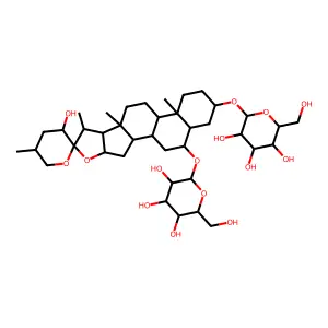 3-(Hexopyranosyloxy)-23-hydroxyspirostan-6-yl hexopyranoside structure