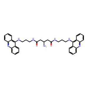 Pentanediamide, N,N'-bis(3-(9-acridinylamino)propyl)-3-amino- structure