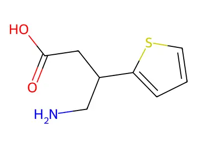 4-Amino-3-(2-thienyl)butanoic acid structure
