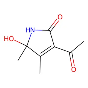 3-乙酰基-4,5-二甲基-5-羟基-1,5-二氢-2H-吡咯-2-酮 structure