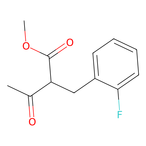 Methyl 2-[(2-fluorophenyl)methyl]-3-oxobutanoate structure