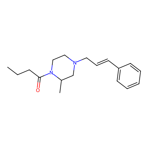 1-[2-Methyl-4-(3-phenyl-2-propen-1-yl)-1-piperazinyl]-1-butanone structure