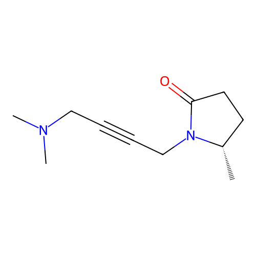 (5S)-1-[4-(dimethylamino)but-2-yn-1-yl]-5-methylpyrrolidin-2-one structure