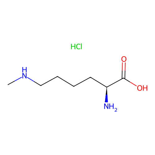 L-Lysine, N6-methyl-, hydrochloride (1:1) structure