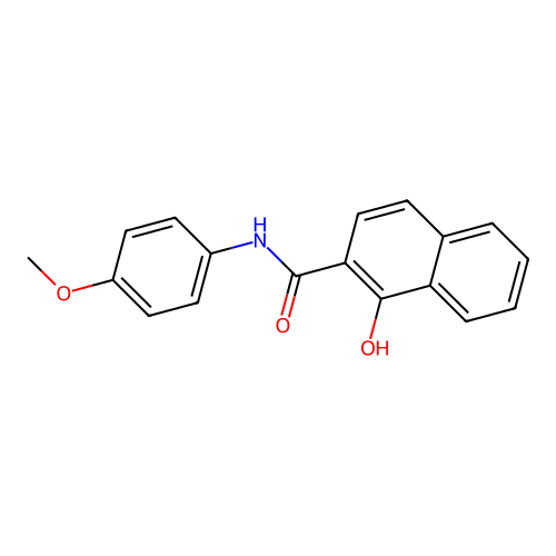 1-hydroxy-N-(4-methoxyphenyl)naphthalene-2-carboxamide structure