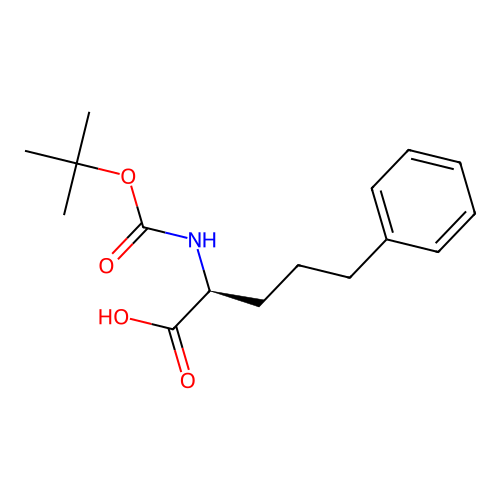 (S)-2-((tert-Butoxycarbonyl)amino)-5-phenylpentanoic acid structure