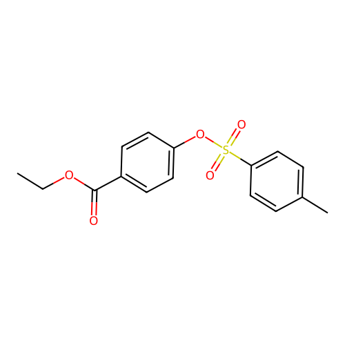 Ethyl 4-(4-methylphenyl)sulfonyloxybenzoate structure
