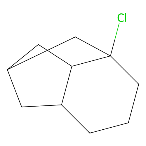 2,4-Methano-1H-indene, 4-chlorooctahydro- structure