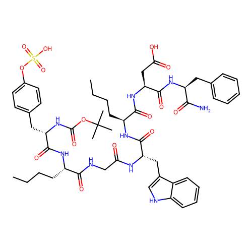 cholecystokinin (27-33), tert-butyloxycarbonyl-Nle(28,31)- structure