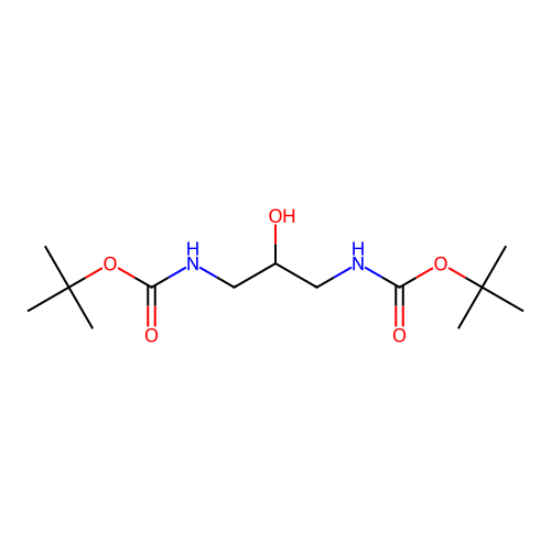 tert-butyl N-{3-[(tert-butoxycarbonyl)amino]-2-hydroxypropyl}carbamate structure