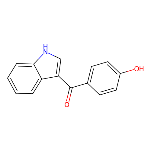 3-(p-Hydroxy)benzoyl indole structure