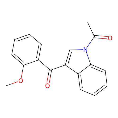 1H-Indole, 1-acetyl-3-(2-methoxybenzoyl)- structure