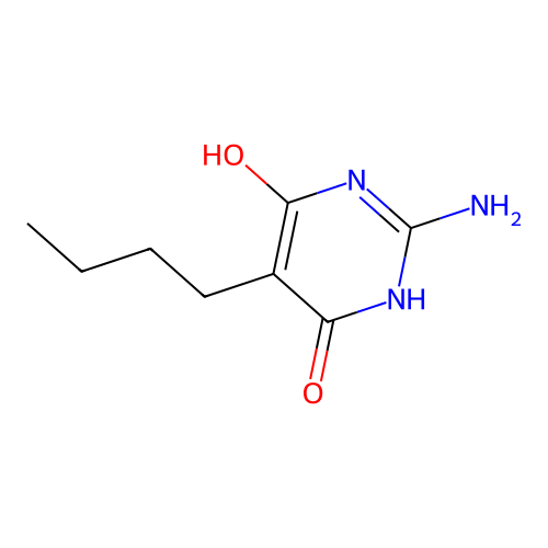 2-Amino-5-butylpyrimidine-4,6-diol structure