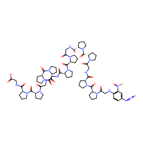 N-(4-Azido-2-nitrophenyl)glycyl-(prolyl-prolyl-glycyl)(5) structure