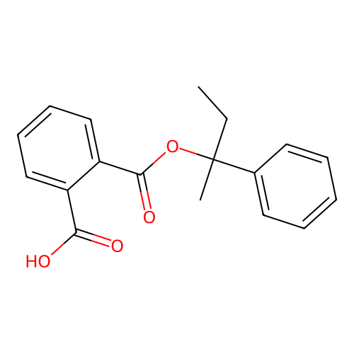 Mono(alpha-ethyl-alpha-methylbenzyl) phthalate structure
