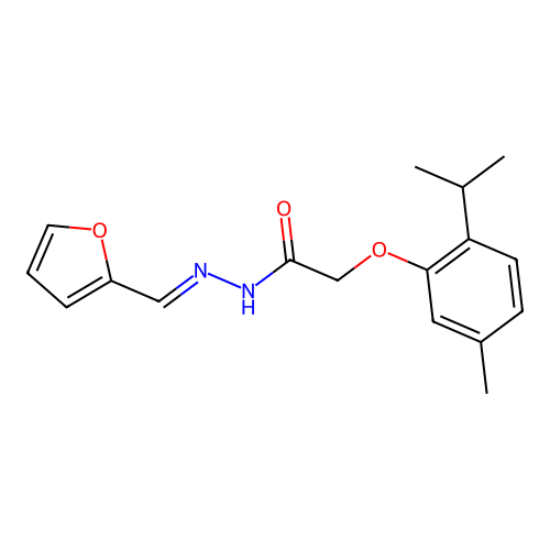 N'-(2-Furylmethylene)-2-(2-isopropyl-5-methylphenoxy)acetohydrazide structure