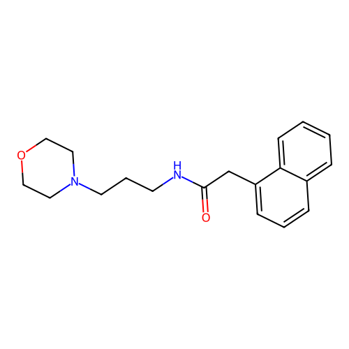 N-(3-morpholinopropyl)-2-(1-naphthyl)acetamide structure