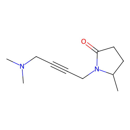 2-Pyrrolidinone, 1-(4-(dimethylamino)-2-butynyl)-5-methyl-, (+-)- structure