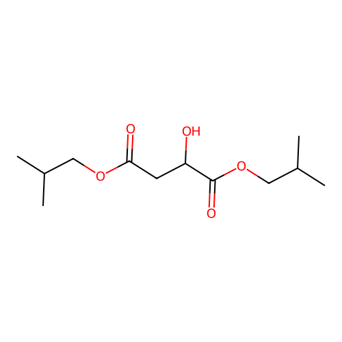 Bis(2-methylpropyl) 2-hydroxybutanedioate structure