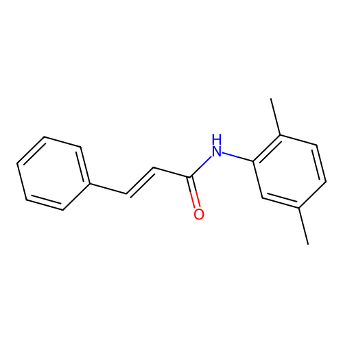 N-(2,5-dimethylphenyl)-3-phenylprop-2-enamide structure