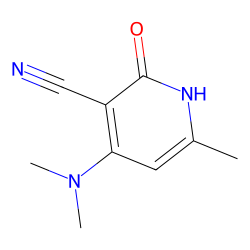 3-Pyridinecarbonitrile, 1,2-dihydro-4-(dimethylamino)-6-methyl-2-oxo- structure