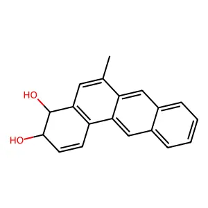 Benz(a)anthracene-3,4-diol, 3,4-dihydro-6-methyl-, trans- structure