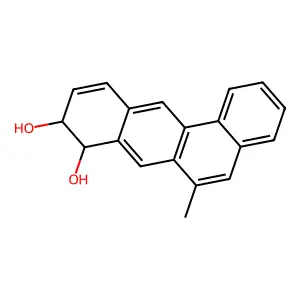Benz(a)anthracene-8,9-diol, 8,9-dihydro-6-methyl-, trans- structure
