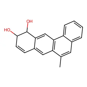 trans-10,11-Dihydroxy-10,11-dihydro-6-methylbenz(a)anthracene structure