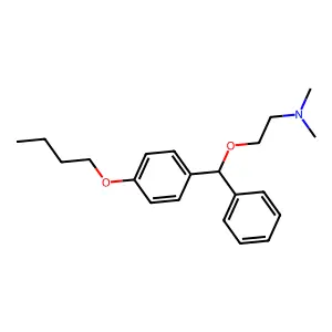Ethylamine, 2-((p-butoxy-alpha-phenylbenzyl)oxy)-N,N-dimethyl- structure