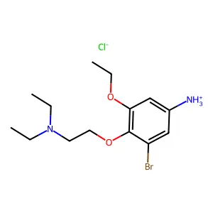 Aniline, 3-bromo-4-(2-(diethylamino)ethoxy)-5-ethoxy-, hydrochloride structure