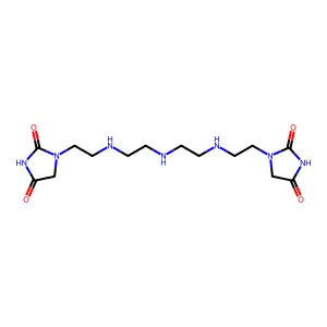 1,1'-(Iminobis(ethane-2,1-diyliminoethane-2,1-diyl))bisimidazolidine-2,4-dione structure