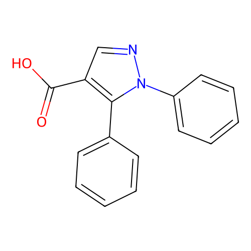 1,5-diphenyl-1H-pyrazole-4-carboxylic acid structure