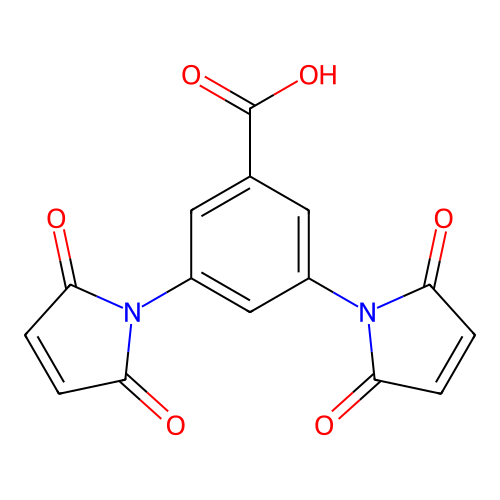 3,5-Bis(2,5-dioxopyrrol-1-yl)benzoic acid structure