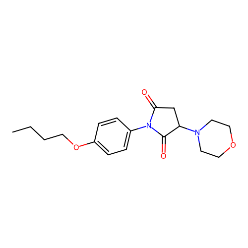 1-(4-Butoxyphenyl)-3-morpholin-4-ylpyrrolidine-2,5-dione structure