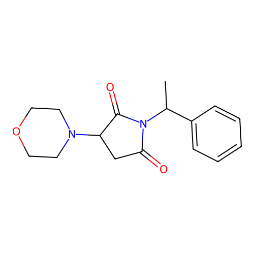 3-Morpholin-4-yl-1-(1-phenylethyl)pyrrolidine-2,5-dione structure
