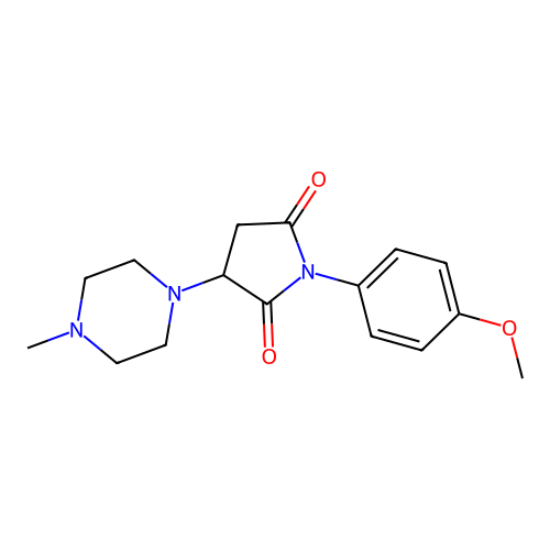 1-(4-Methoxyphenyl)-3-(4-methylpiperazin-1-yl)pyrrolidine-2,5-dione structure