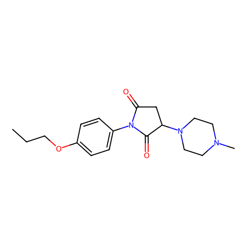 3-(4-Methylpiperazin-1-yl)-1-(4-propoxyphenyl)pyrrolidine-2,5-dione structure